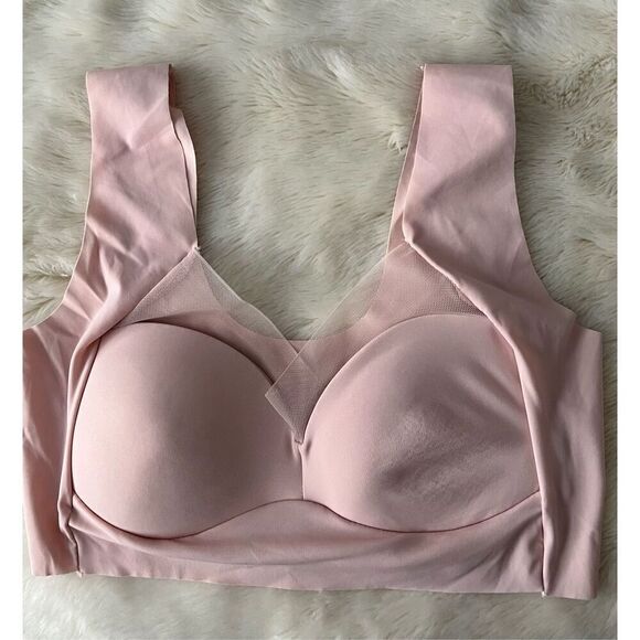 New 2 PC Women’s Size 3 No Underwire Wide Strap Padded No Side Bulge Bras gray a - Picture 5 of 11